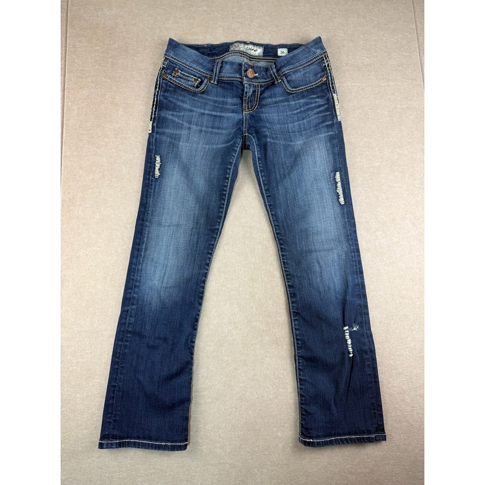 BKE Buckle Jeans Women's Size 26 Sabrina Bootcut Distressed Mid Rise Denim‎